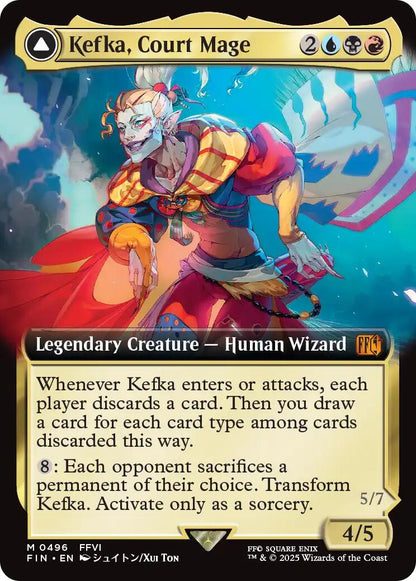Kefka, Court Mage // Kefka, Ruler of Ruin (Extended Art) [FINAL FANTASY] [Foil]