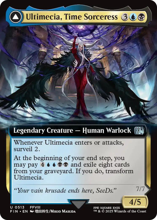 Ultimecia, Time Sorceress // Ultimecia, Omnipotent (Extended Art) [FINAL FANTASY] [Foil]