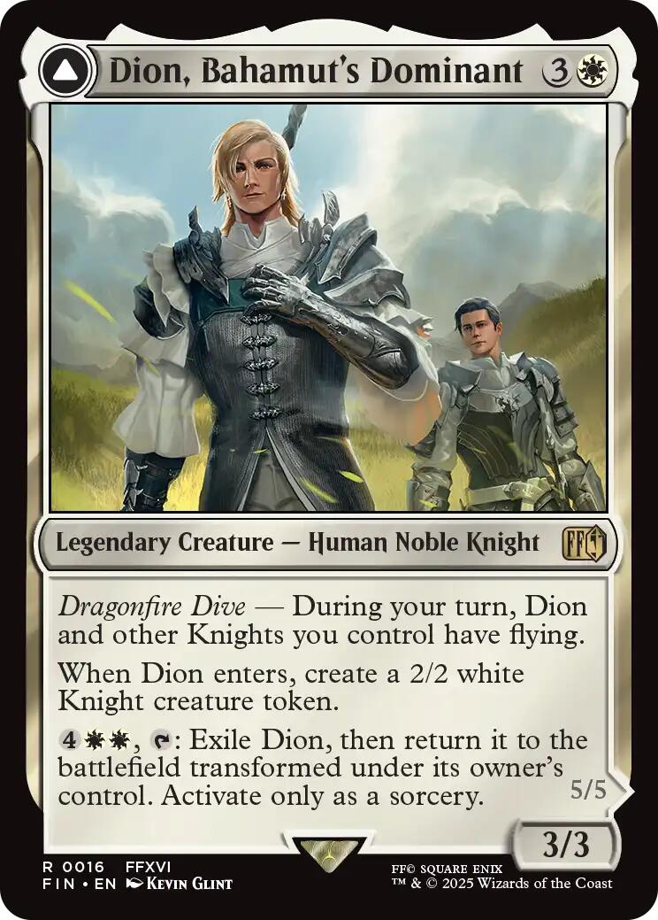 Dion, Bahamut's Dominant // Bahamut, Warden of Light [FINAL FANTASY] [Foil]