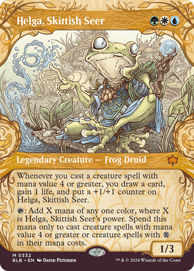 Helga, Skittish Seer (Showcase) [Bloomburrow] [Foil]