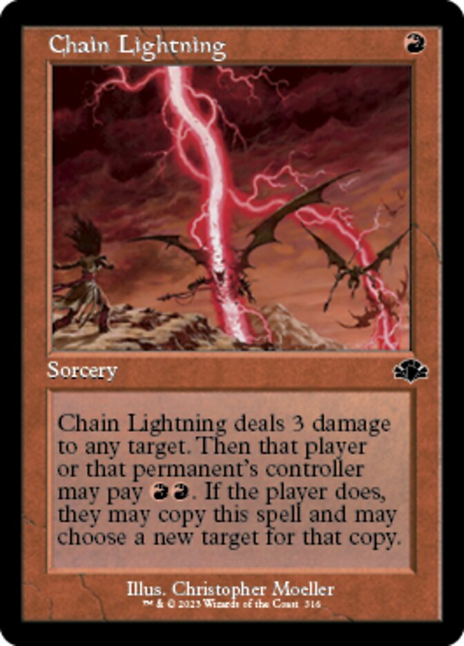 Chain Lightning (Retro) [Dominaria Remastered] [Foil]