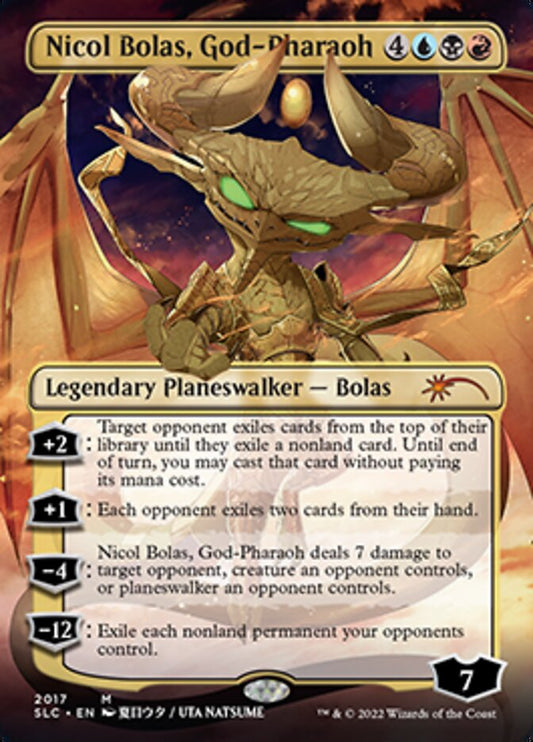 Nicol Bolas, God-Pharaoh (Borderless) [Secret Lair Countdown Kit] [Foil]