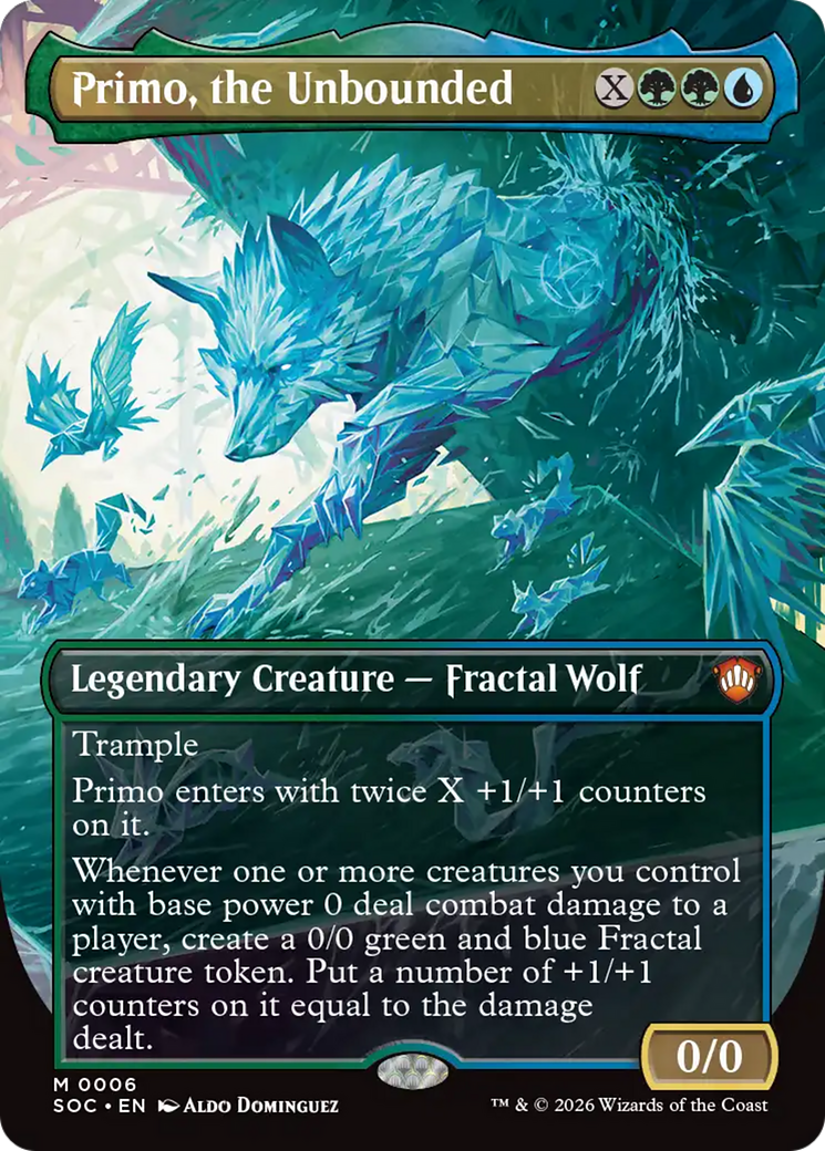 Primo, the Unbounded (Borderless) [Secrets of Strixhaven Commander] [Foil]