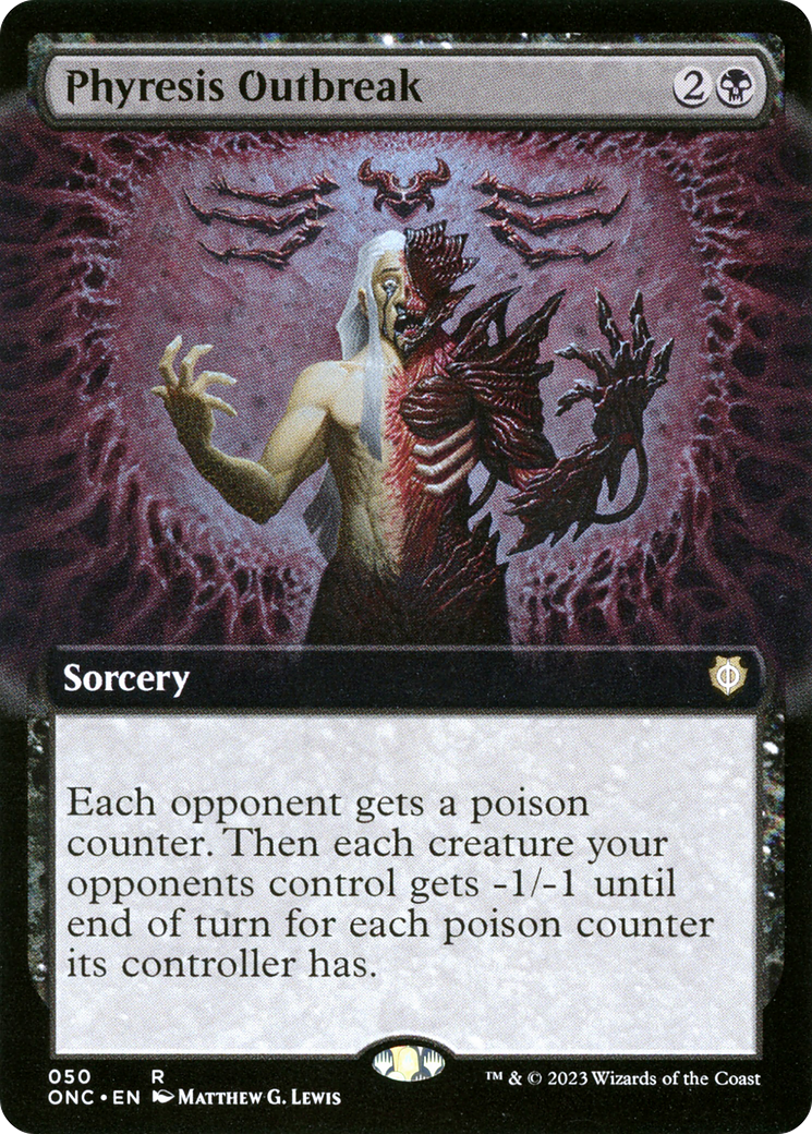 Phyresis Outbreak (Extended Art) [Phyrexia: All Will Be One Commander] [Foil]