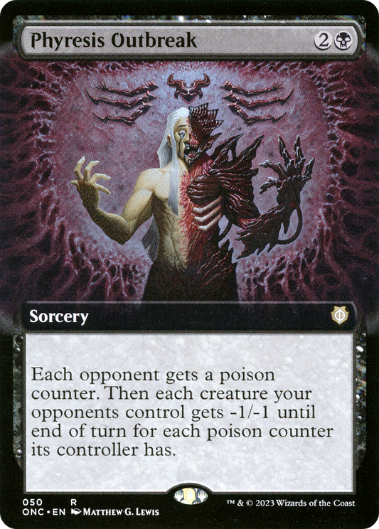 Phyresis Outbreak (Extended Art) [Phyrexia: All Will Be One Commander] [Foil]