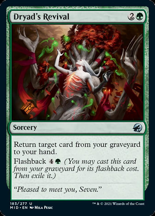 Dryad's Revival [Innistrad: Midnight Hunt] [Foil]