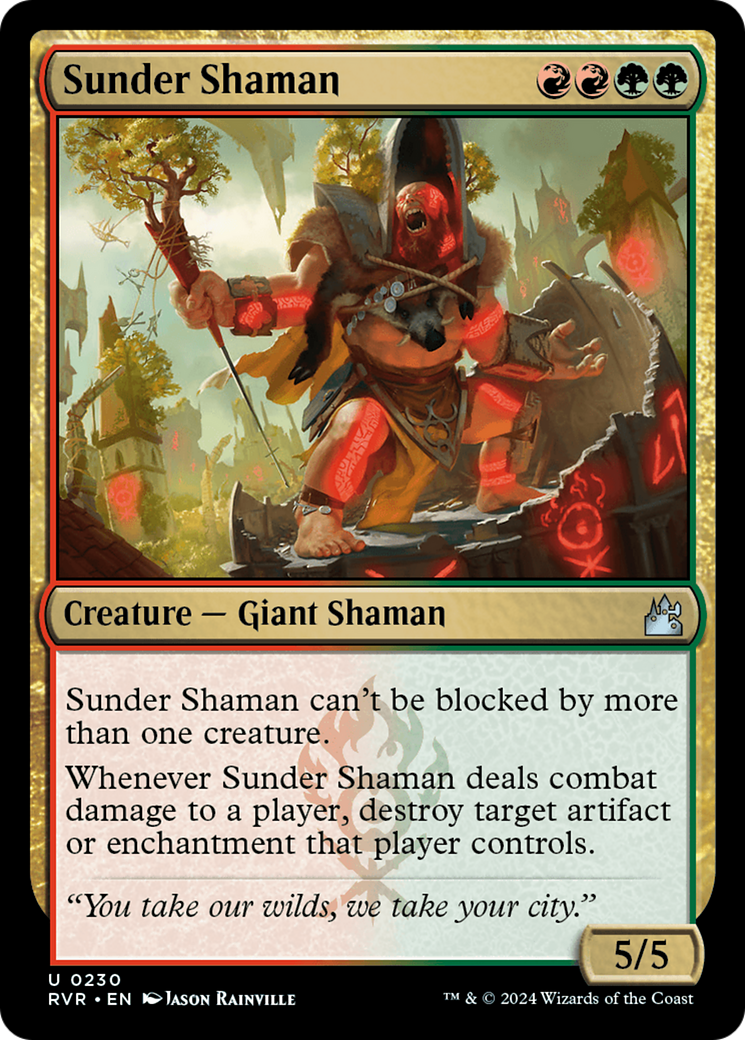 Sunder Shaman [Ravnica Remastered] [Foil]