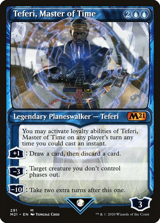 Teferi, Master of Time (Showcase) (291) [Core Set 2021] [Foil]