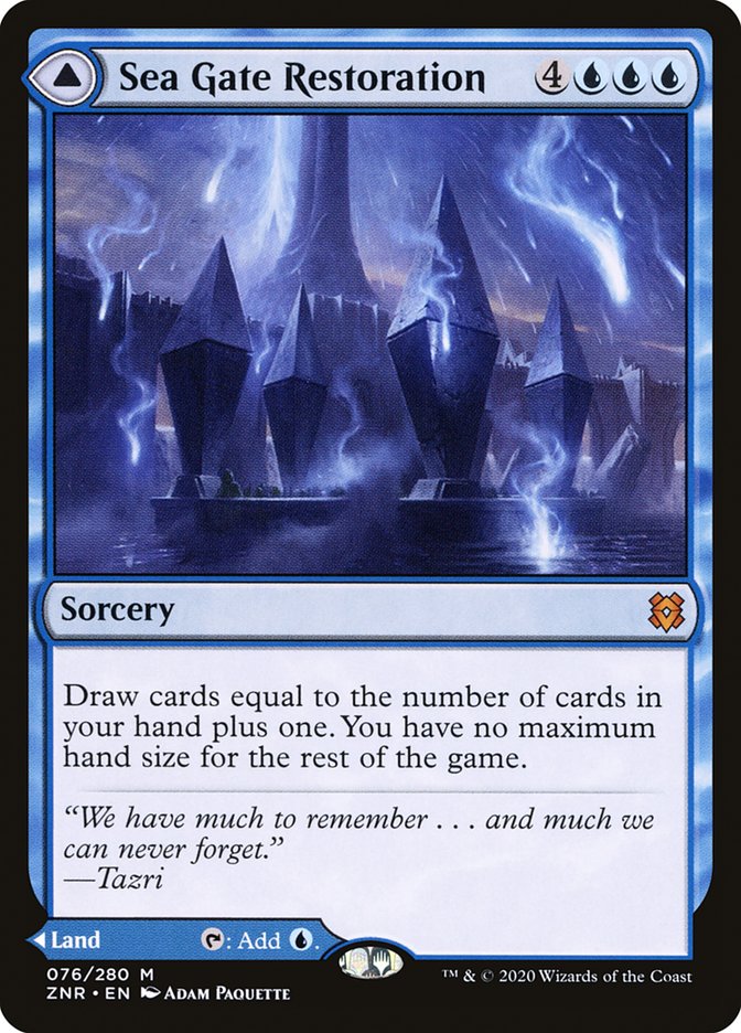 Sea Gate Restoration // Sea Gate, Reborn [Zendikar Rising] [Foil]