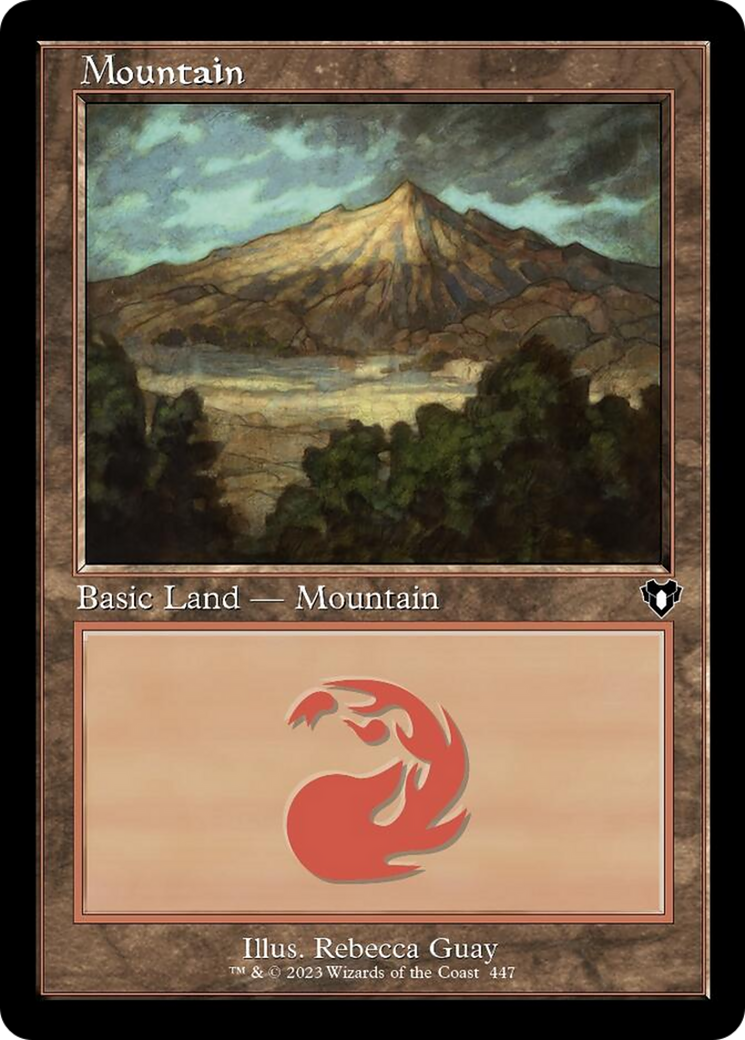 Mountain (447) (Retro) [Commander Masters] [Foil]