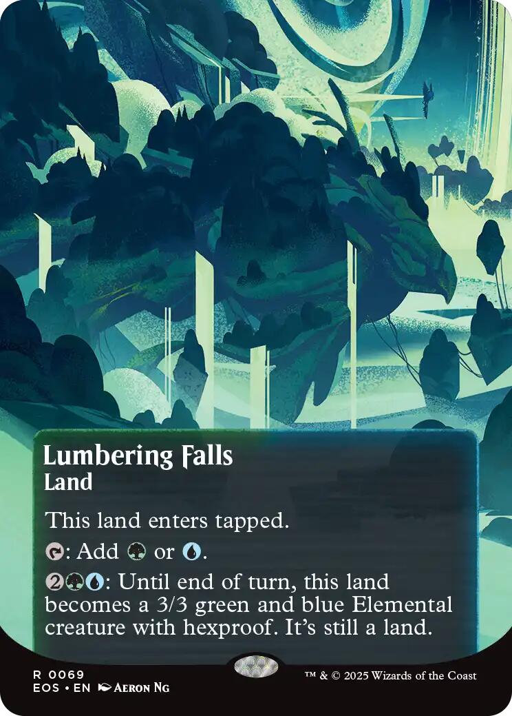 Lumbering Falls (0069) (Borderless) [Edge of Eternities: Stellar Sights] [Foil]