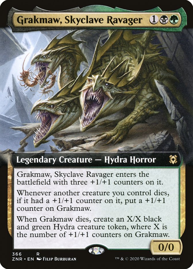Grakmaw, Skyclave Ravager (Extended Art) [Zendikar Rising] [Foil]