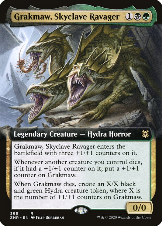 Grakmaw, Skyclave Ravager (Extended Art) [Zendikar Rising] [Foil]