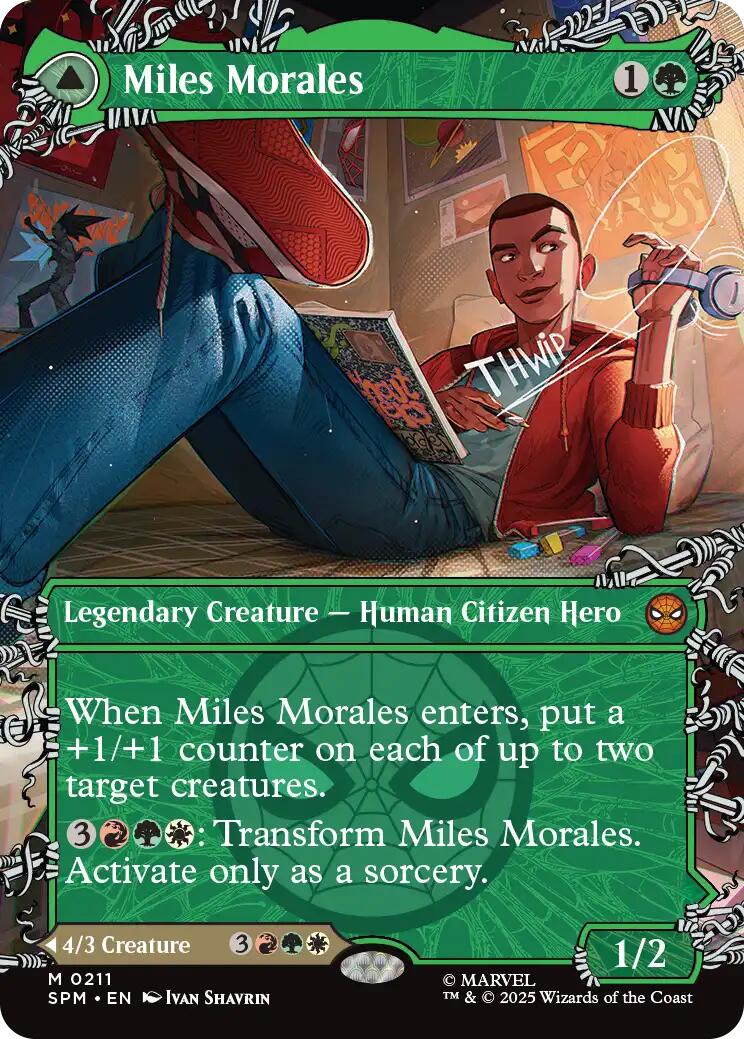 Miles Morales (0211) (Borderless) [Marvel's Spider-Man] [Foil]