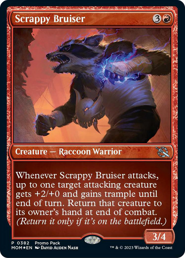 Scrappy Bruiser (Promo Pack) [March of the Machine Promos] [Foil]