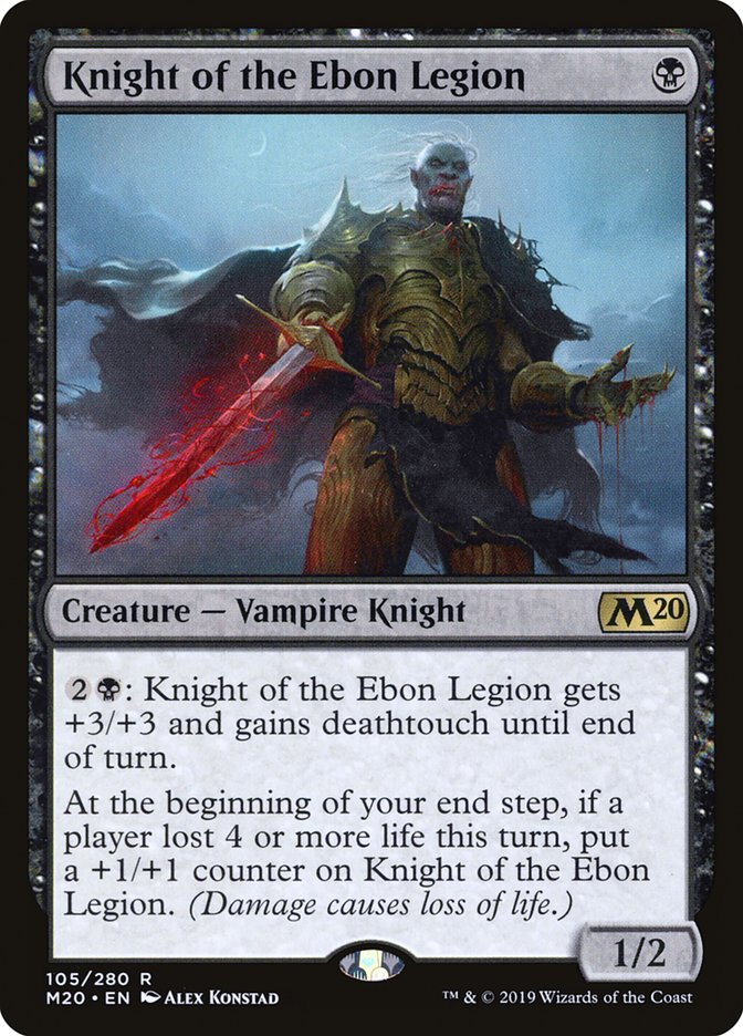 Knight of the Ebon Legion [Core Set 2020] [Foil]