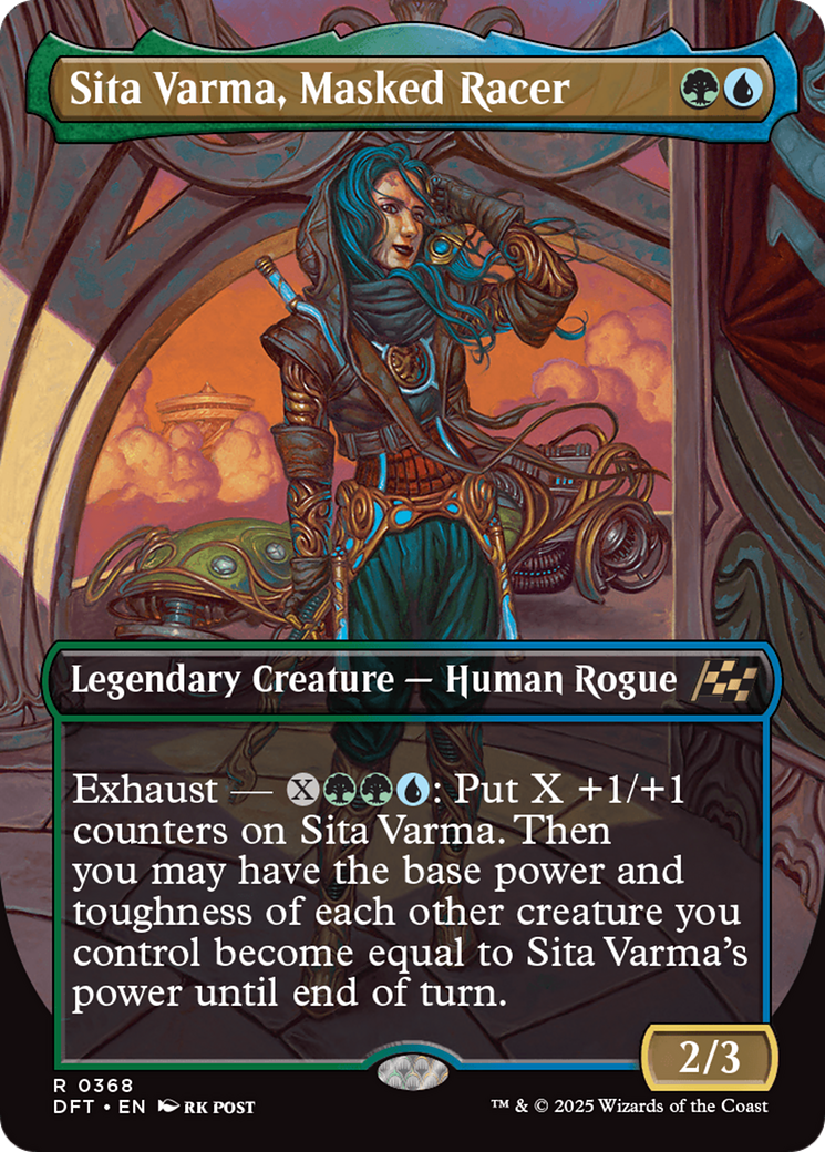 Sita Varma, Masked Racer (Borderless) [Aetherdrift] [Foil]