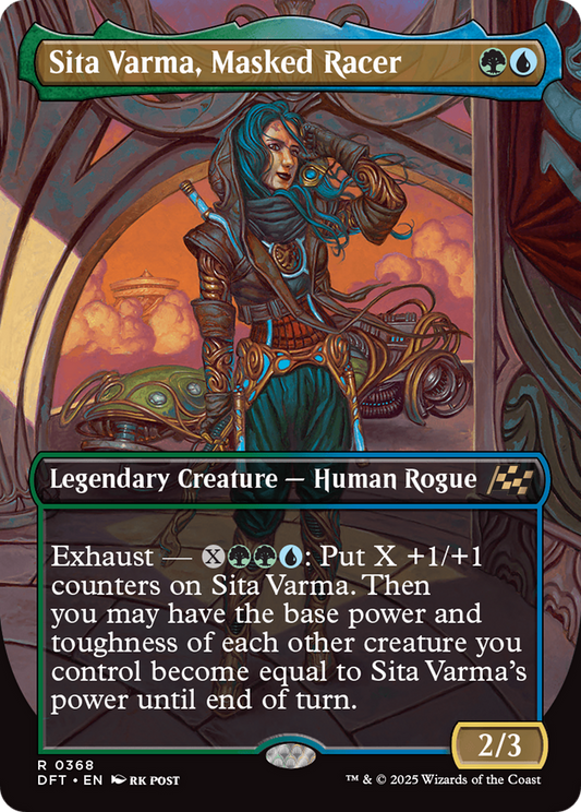 Sita Varma, Masked Racer (Borderless) [Aetherdrift] [Foil]