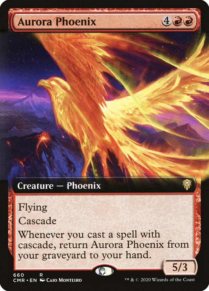 Aurora Phoenix (Extended Art) [Commander Legends] [Foil]