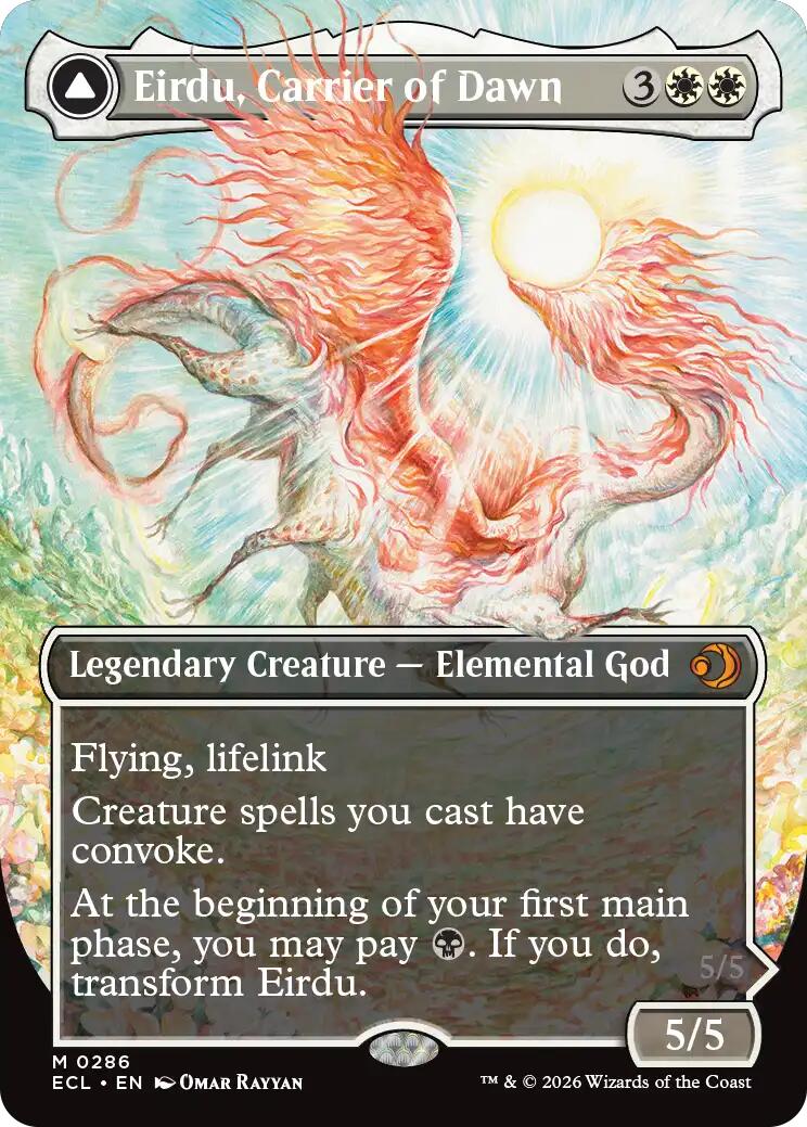 Eirdu, Carrier of Dawn (Borderless) [Lorwyn Eclipsed] [Foil]