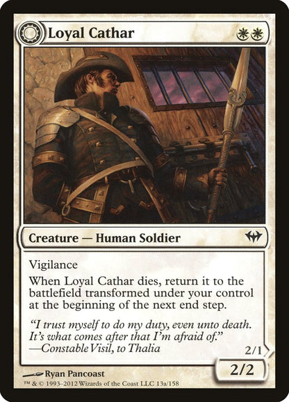 Loyal Cathar // Unhallowed Cathar [Dark Ascension] [Foil]