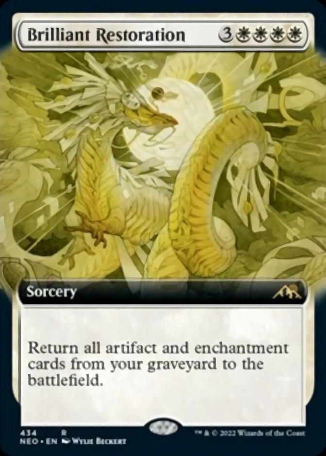 Brilliant Restoration (Extended Art) [Kamigawa: Neon Dynasty] [Foil]