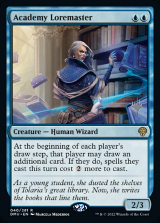 Academy Loremaster (Promo Pack) [Dominaria United Promos] [Foil]