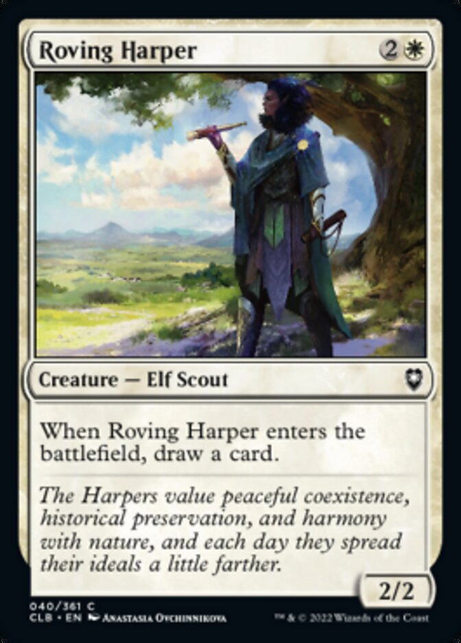 Roving Harper [Commander Legends: Battle for Baldur's Gate] [Foil]