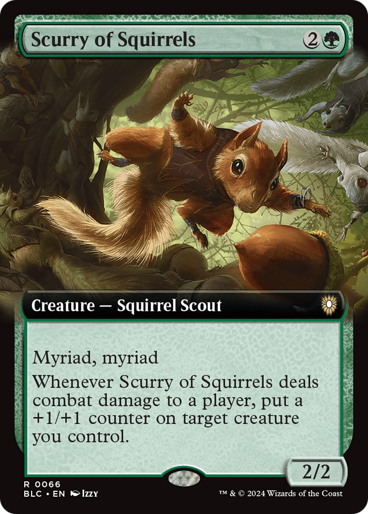 Scurry of Squirrels (Extended Art) [Bloomburrow Commander] [Foil]