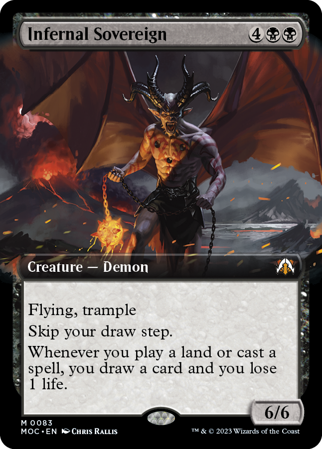 Infernal Sovereign (Extended Art) [March of the Machine Commander] [Foil]