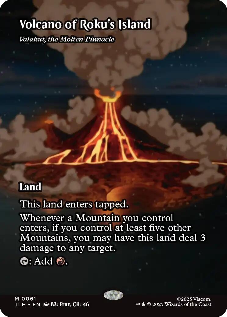 Volcano of Roku's Island - Valakut, the Molten Pinnacle [Avatar: The Last Airbender: Eternal-Legal] [Foil]