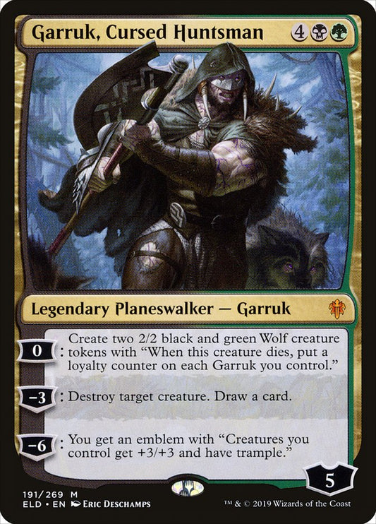 Garruk, Cursed Huntsman [Throne of Eldraine] [Foil]