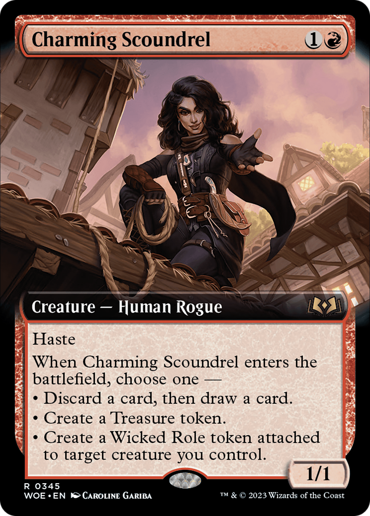 Charming Scoundrel (Extended Art) [Wilds of Eldraine] [Foil]