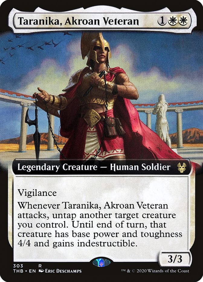 Taranika, Akroan Veteran (Extended Art) [Theros Beyond Death] [Foil]