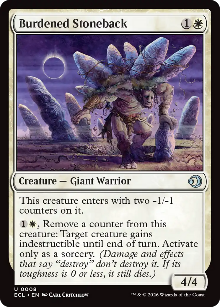 Burdened Stoneback [Lorwyn Eclipsed] [Foil]