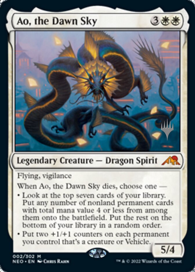 Ao, the Dawn Sky (Promo Pack) [Kamigawa: Neon Dynasty Promos] [Foil]
