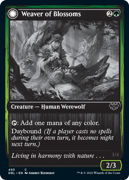 Weaver of Blossoms // Blossom-Clad Werewolf [Innistrad: Double Feature] [Foil]