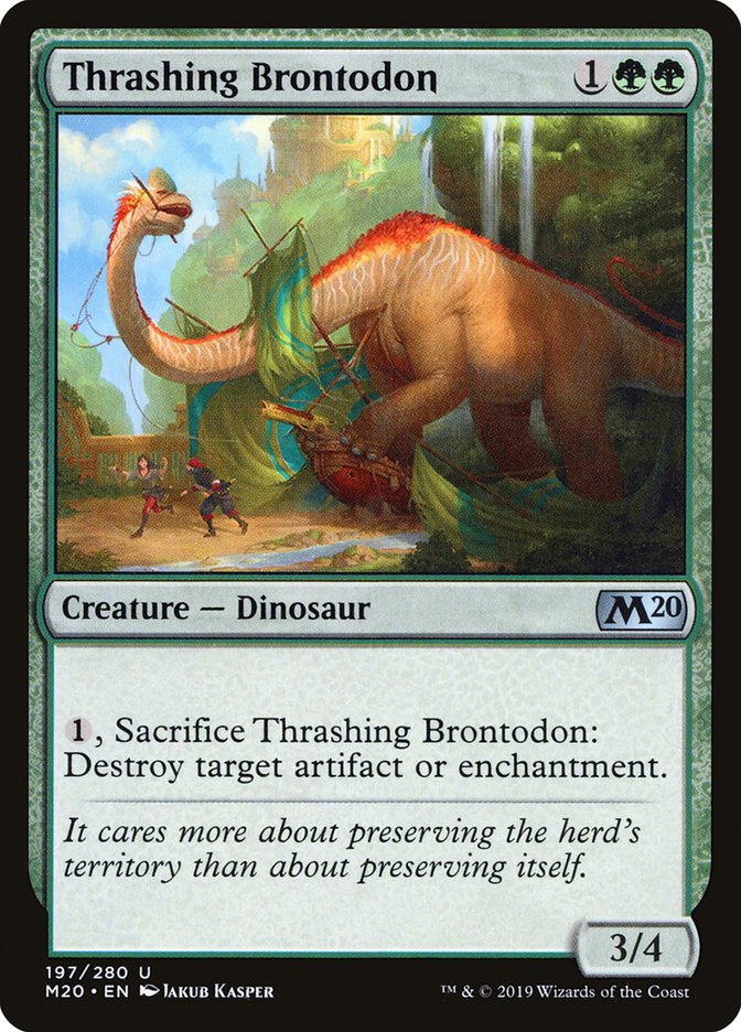 Thrashing Brontodon [Core Set 2020] [Foil]