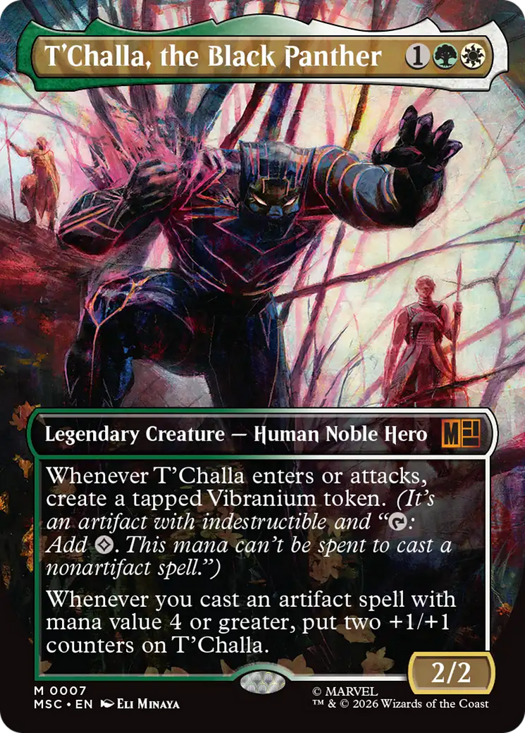 T'Challa, the Black Panther (Borderless) [Marvel Super Heroes Commander] [Foil]
