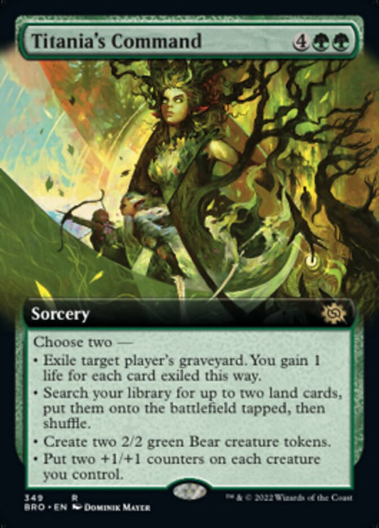 Titania's Command (Extended Art) [The Brothers' War] [Foil]