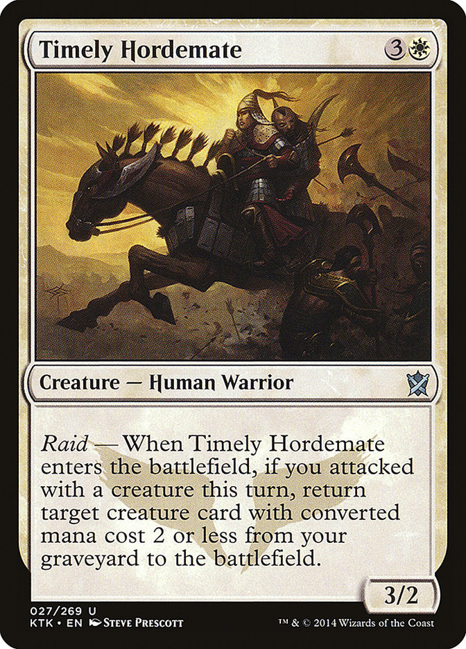 Timely Hordemate [Khans of Tarkir] [Foil]
