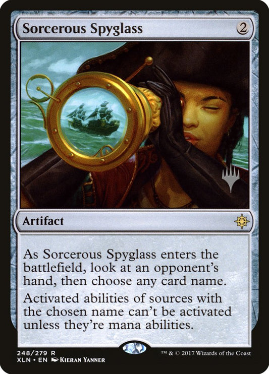 Sorcerous Spyglass (Promo Pack) [Ixalan Promos] [Foil]