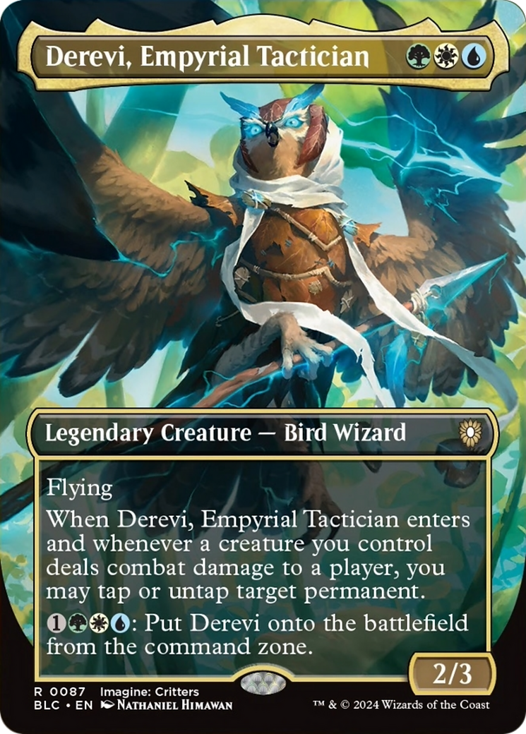 Derevi, Empyrial Tactician (Borderless) [Bloomburrow Commander] [Foil]