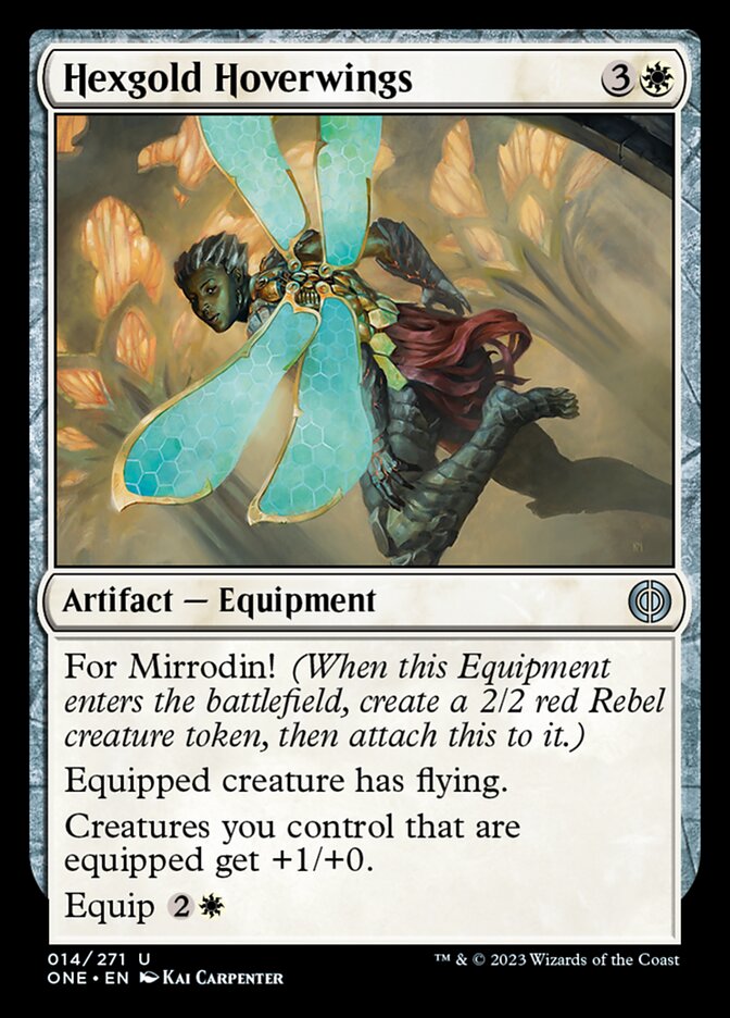 Hexgold Hoverwings [Phyrexia: All Will Be One] [Foil]
