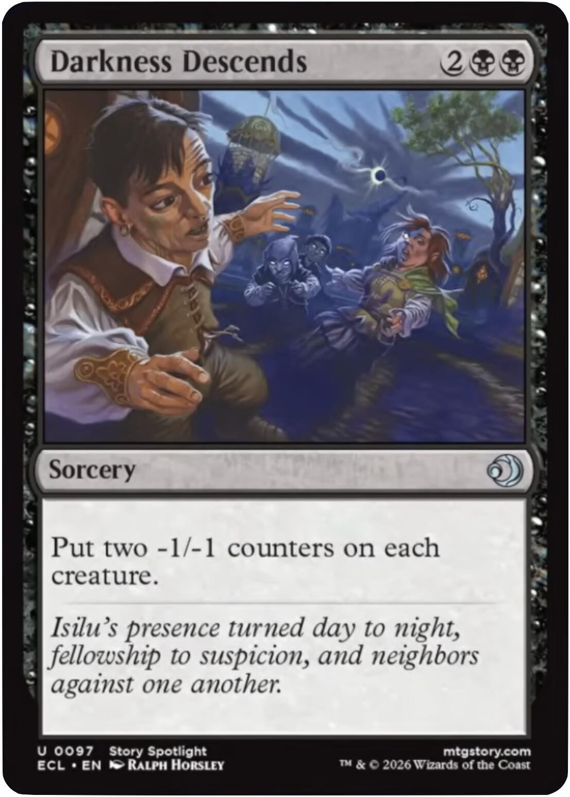 Darkness Descends [Lorwyn Eclipsed] [Foil]