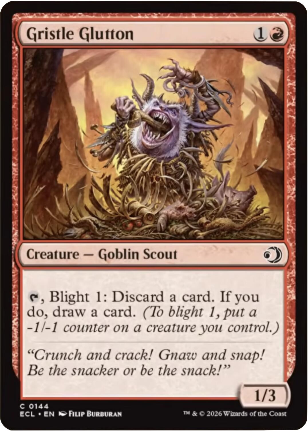 Gristle Glutton [Lorwyn Eclipsed] [Foil]