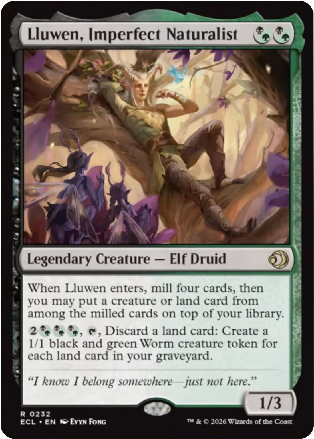 Lluwen, Imperfect Naturalist [Lorwyn Eclipsed] [Foil]