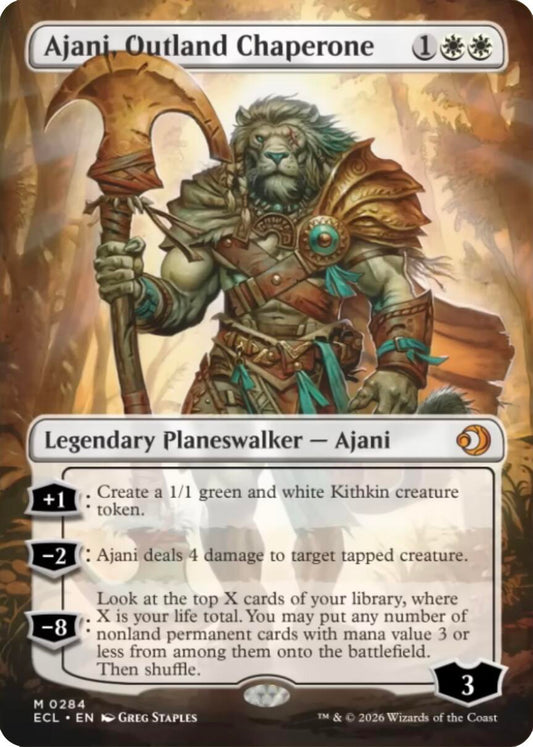 Ajani, Outland Chaperone (Borderless) [Lorwyn Eclipsed] [Foil]