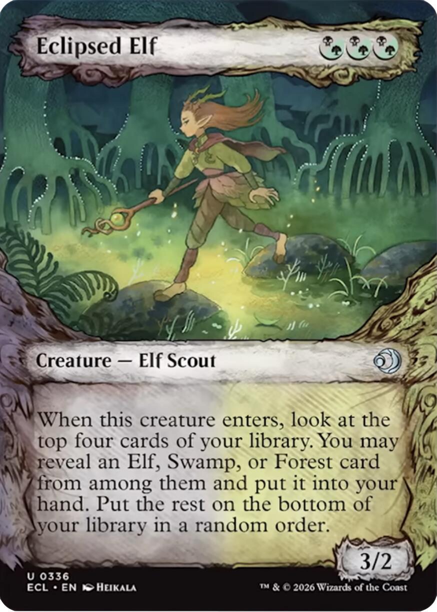 Eclipsed Elf (Showcase) [Lorwyn Eclipsed] [Foil]