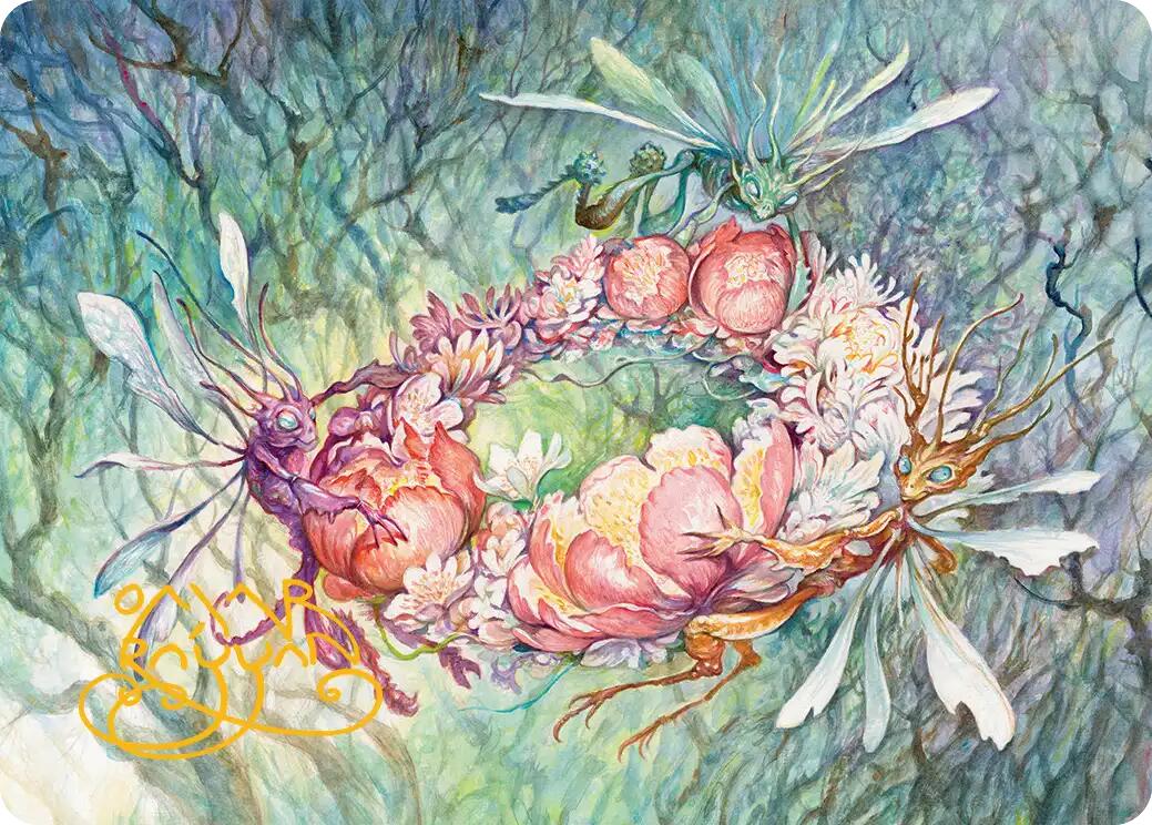 Grave Venerations Art Card (Gold-Stamped Signature) [Lorwyn Eclipsed Art Series]